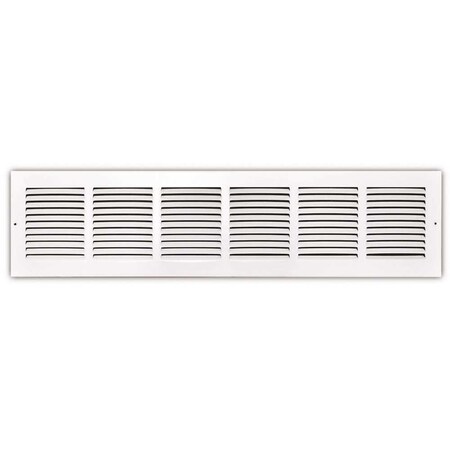 Tru Aire 30 in. x 6 in. White Stamped Return Air Grille 170 30X06